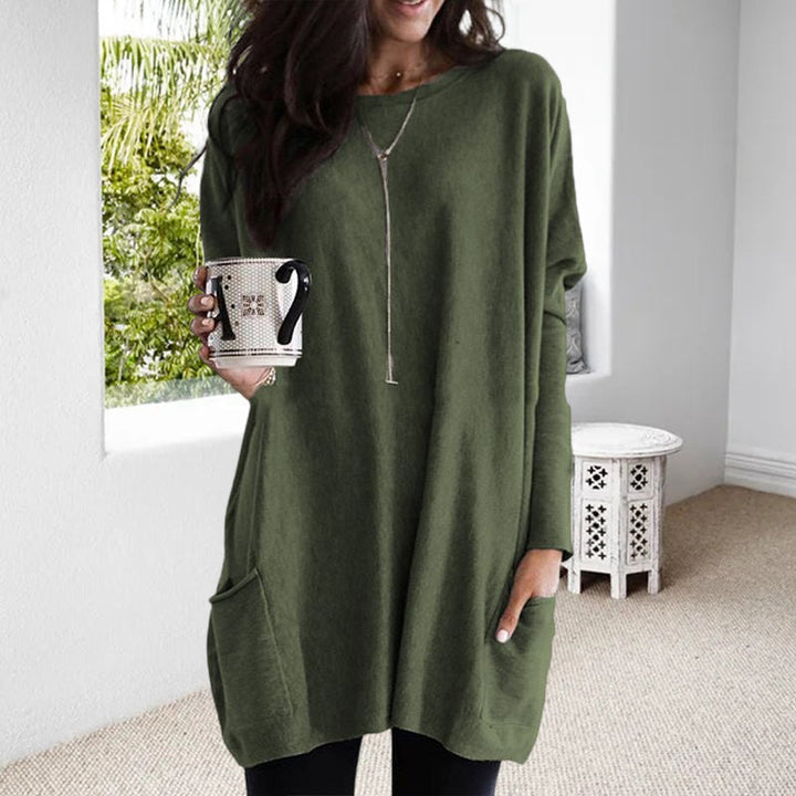 Damen Pullover Mit Taschen Und Langarm