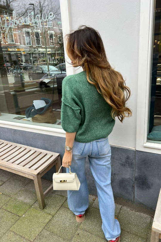 Kalie Ivory | Elegante Mini Handtasche aus veganem Leder mit Goldverschluss für Damen