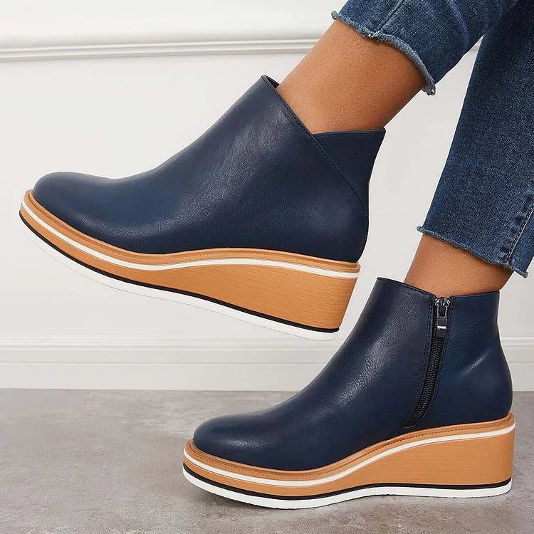 Damen Stiefel Mit Seitlichem Reißverschluss Und Klassischem Design