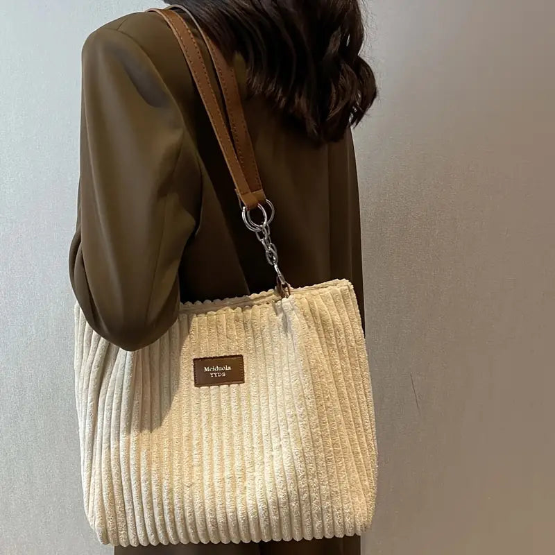 Weiche Gerippte Cordtasche für Damen