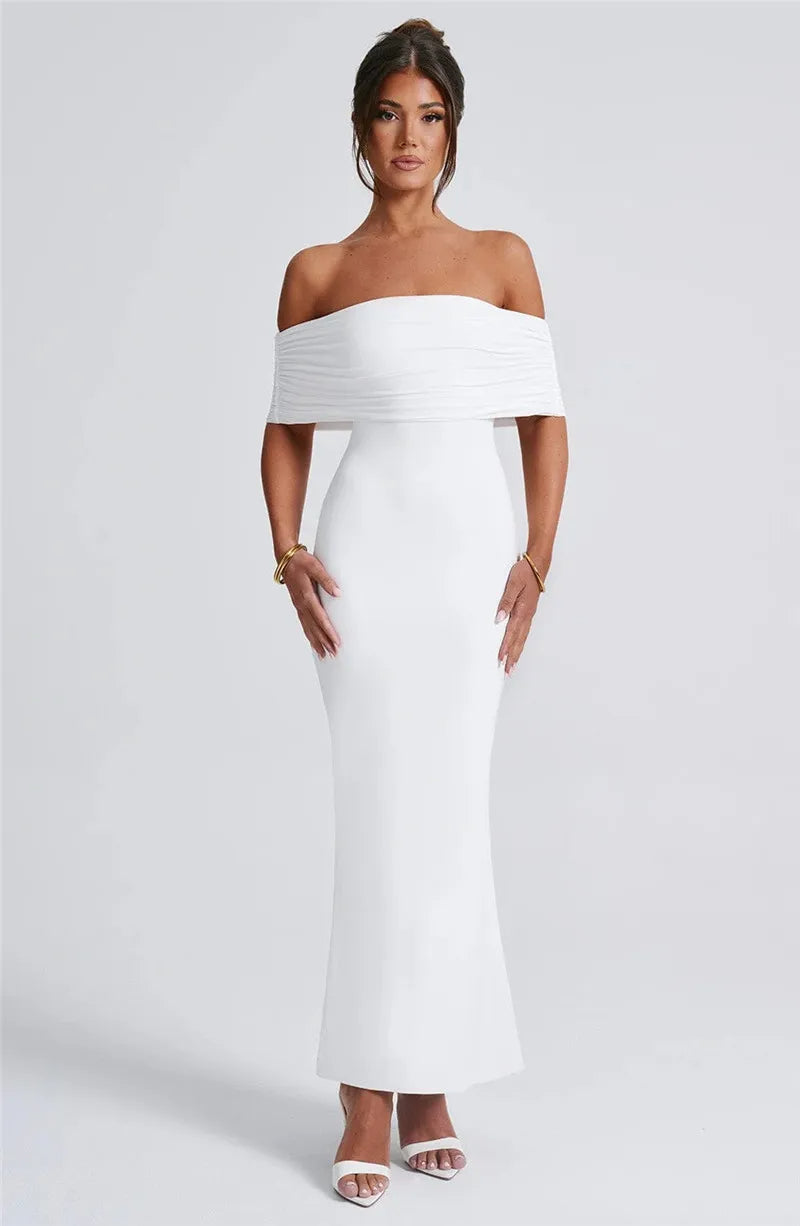 Trägerloses, rückenfreies, sexy Maxikleid