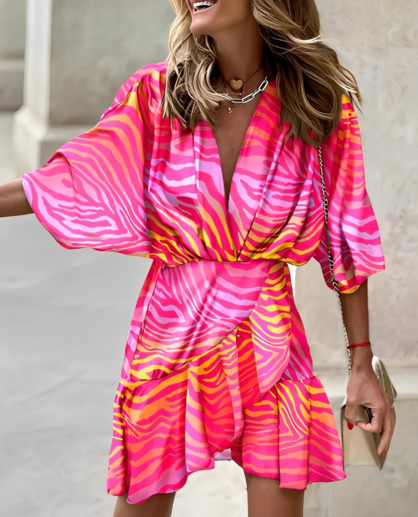 Damen Asymmetrisches Mini Kleid Stilvoll und Bequem