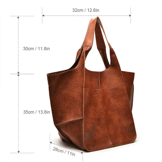 Geräumige Retro-Shopper-Tasche für Damen