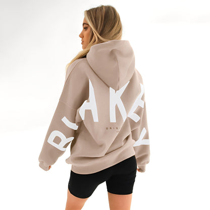 Damen Warmer Hoodie mit Trendigem Grafikdruck