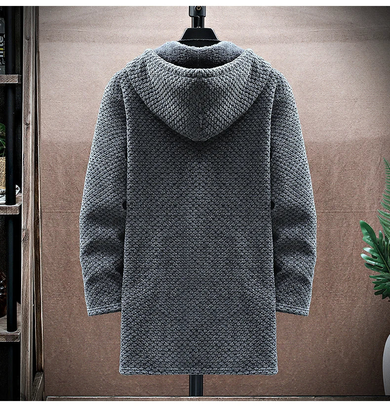 Herren Kapuzenjacke Mit Weichem Fleecefutter
