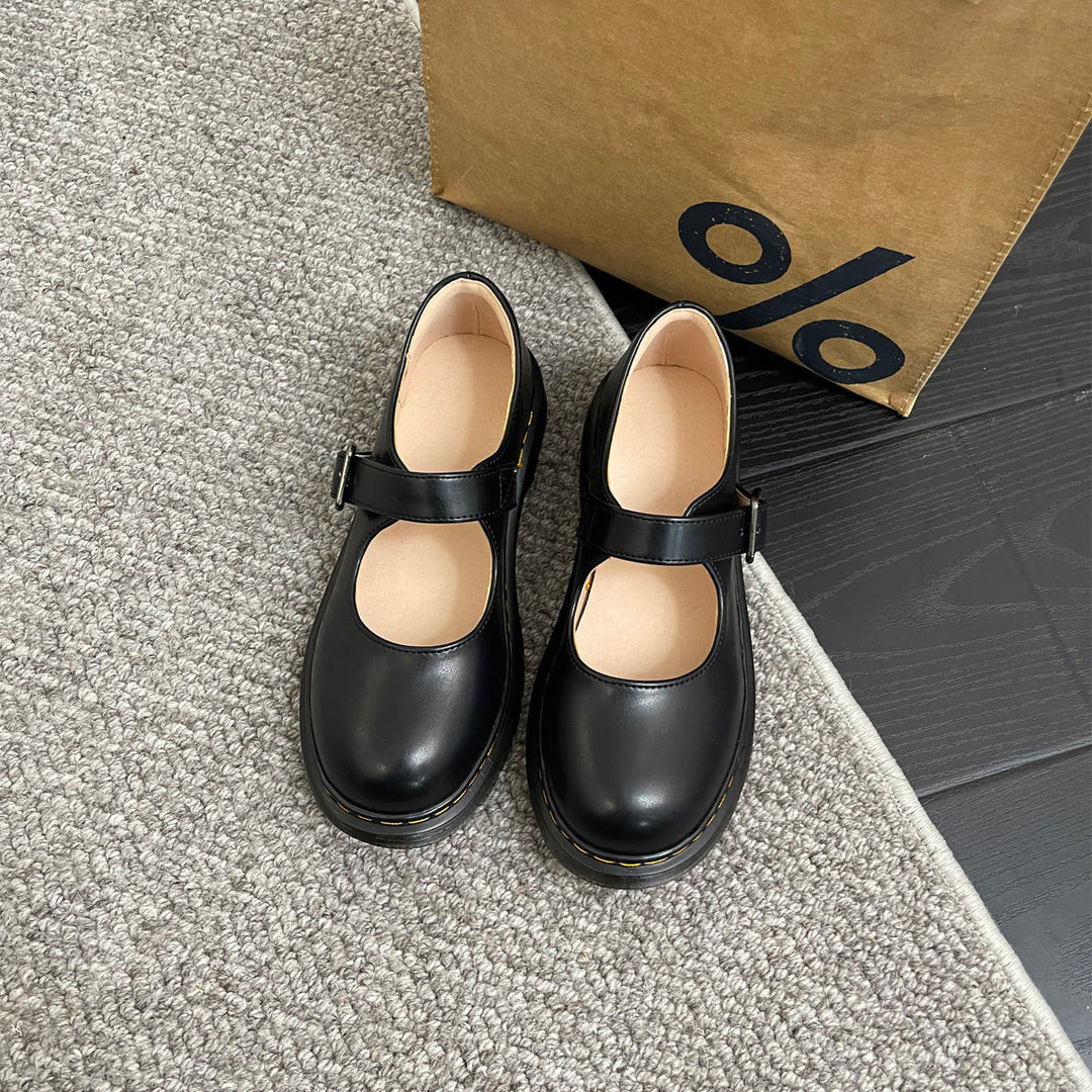 Damen Mary Jane Retro Schuhe Mit Niedrigem Absatz