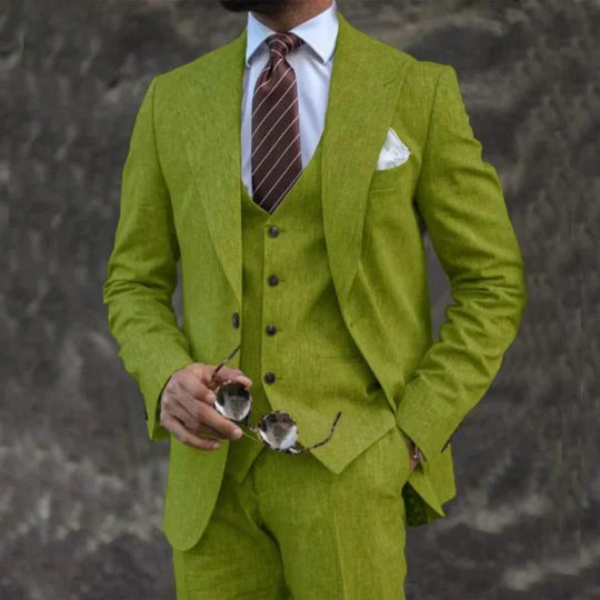 Herren Anzug Dreiteilig Slim Fit Für Hochzeit Und Business