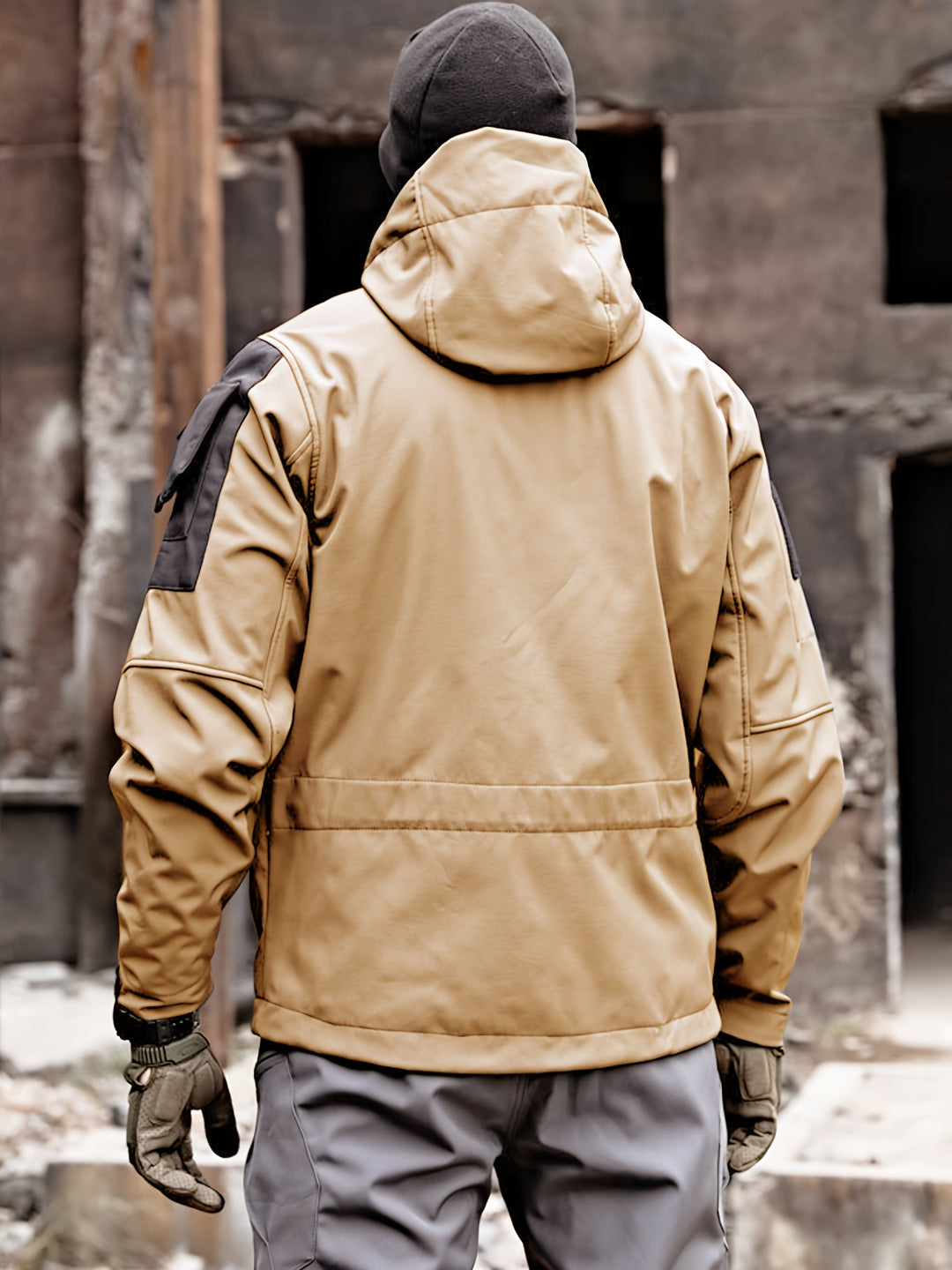 Winddichte Outdoorjacke mit Kapuze für Herren