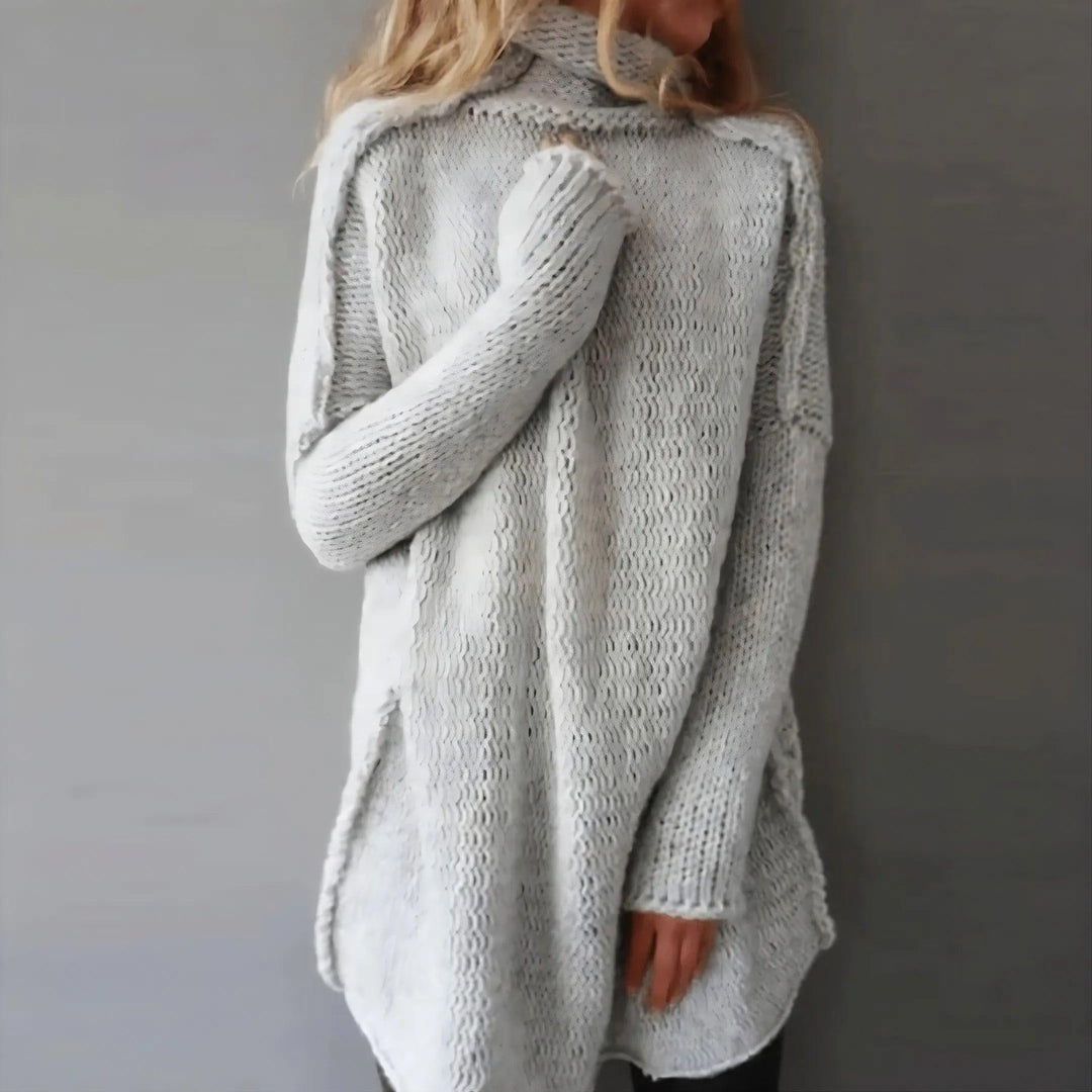 Damen Grobstrick Pullover Mit Weitem Schnitt