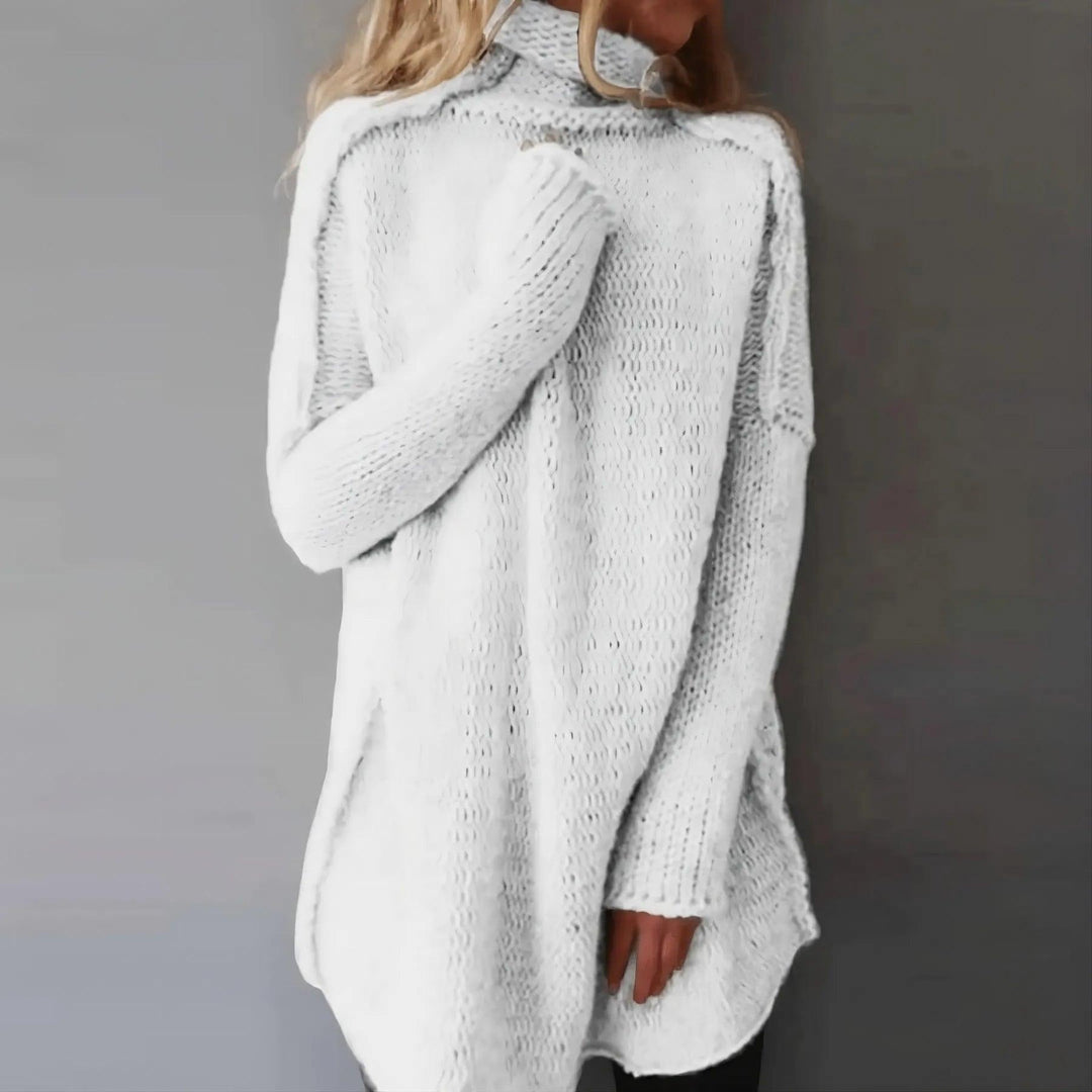 Damen Grobstrick Pullover Mit Weitem Schnitt