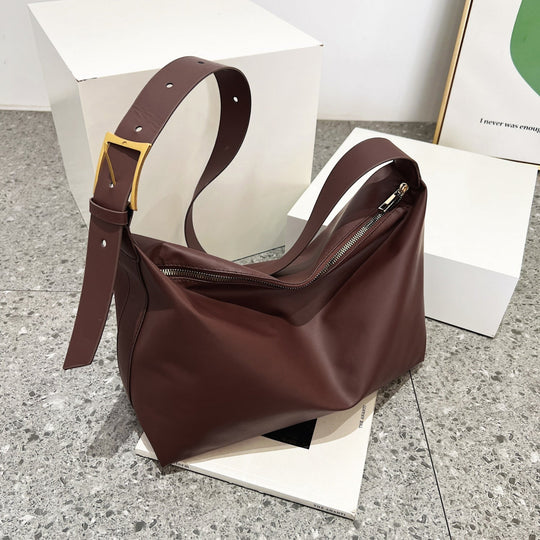 Minimalistische Schultertasche mit Reißverschluss für Damen