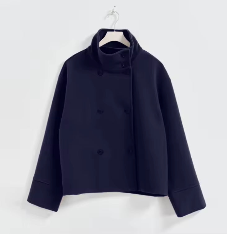 Damen Kurzmantel Mit Doppelreiher Design