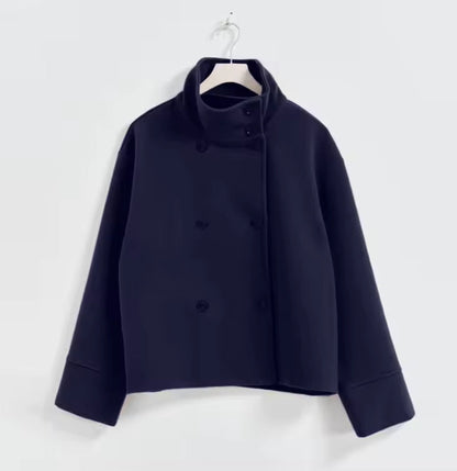 Damen Kurzmantel Mit Doppelreiher Design