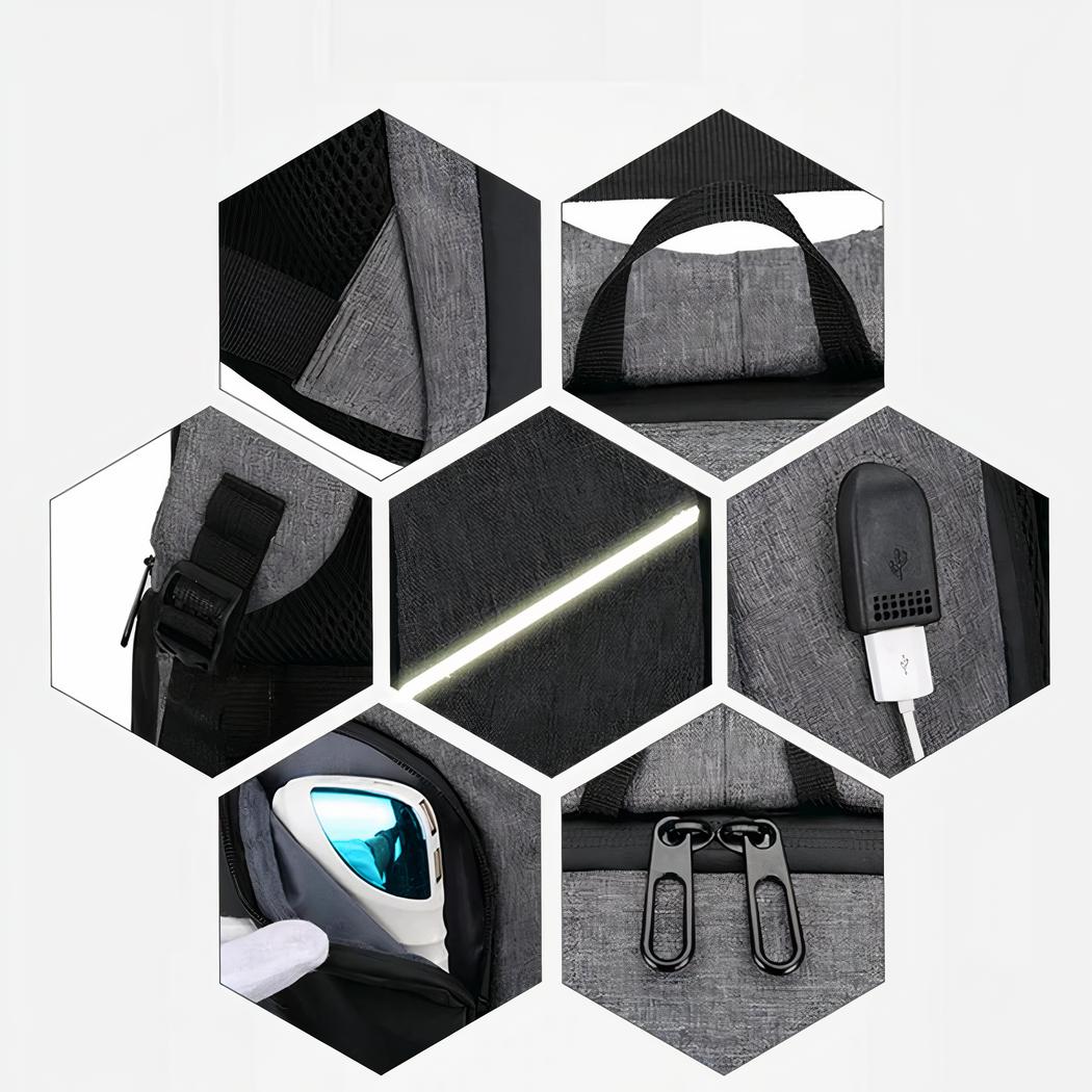 Wasserabweisender USB-Lade-Rucksack für Herren