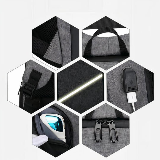 Wasserabweisender USB-Lade-Rucksack für Herren