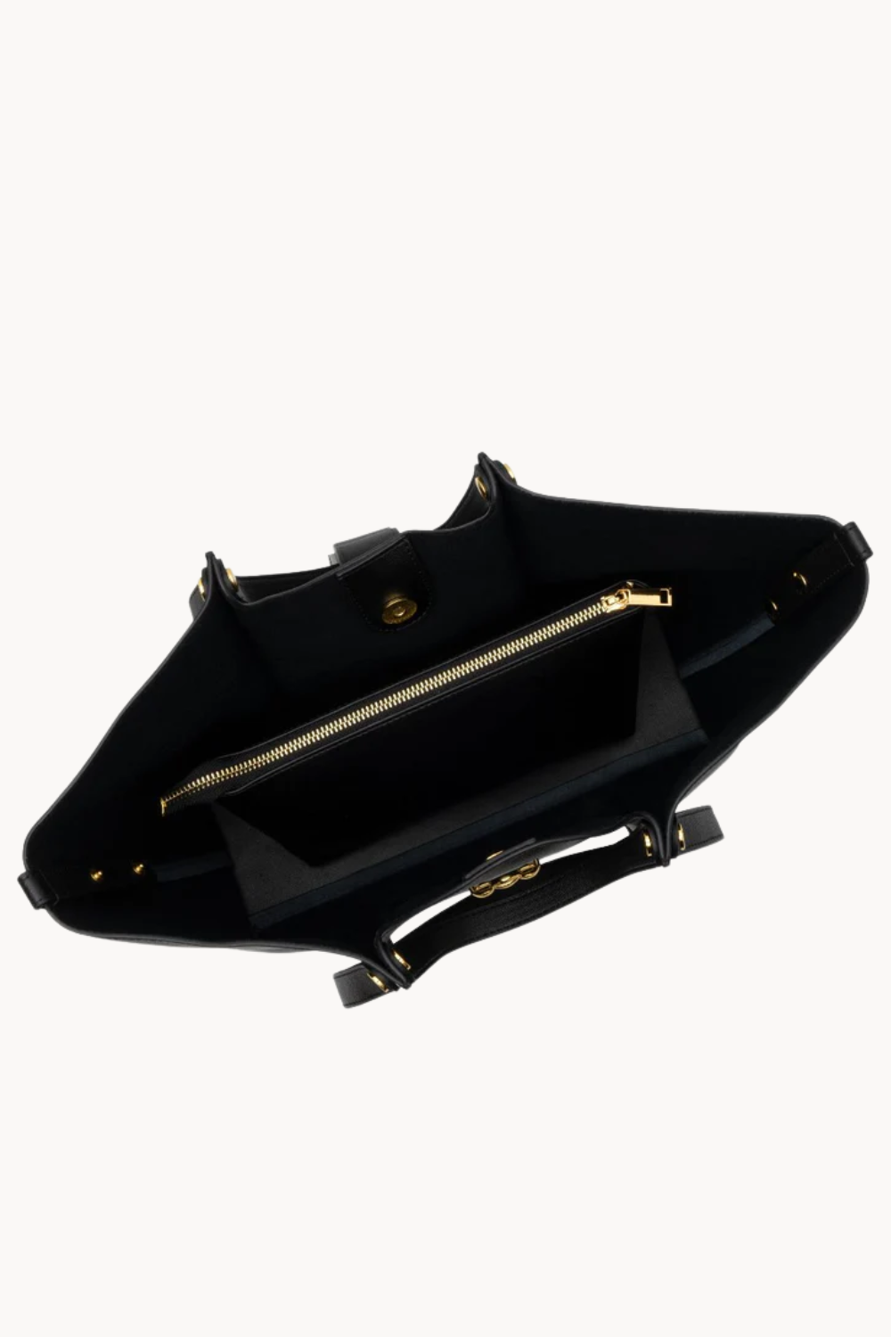 Vera Noir | Große Business-Tasche aus veganem Ultrafiber mit Laptopfach und goldenen Details für Damen