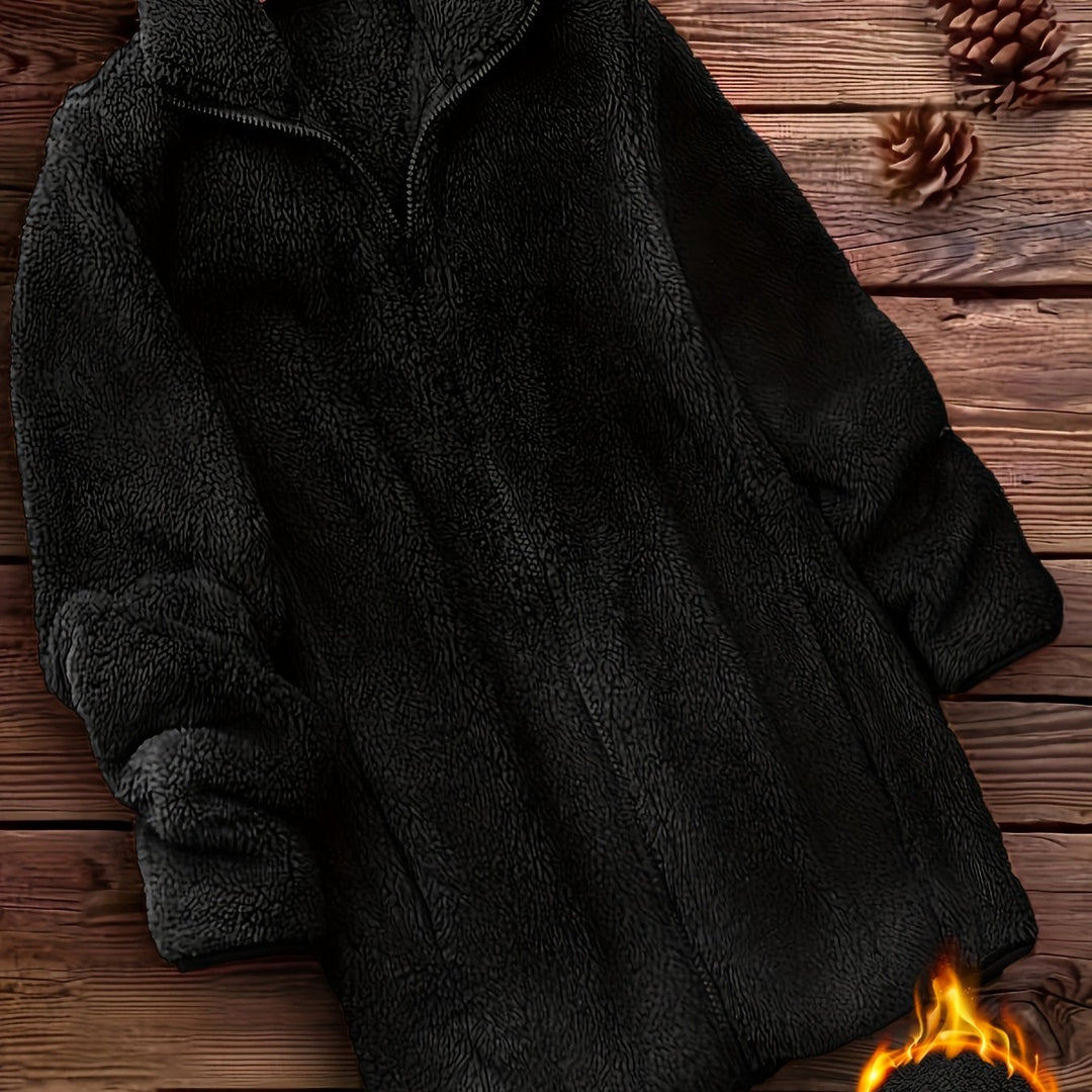 Gefütterte Winterjacke mit Reißverschluss für Damen