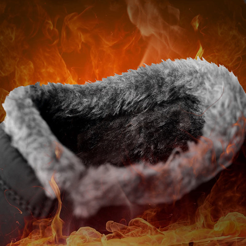 Gefütterte Slip-On Schneestiefel mit Profilsohle für Damen