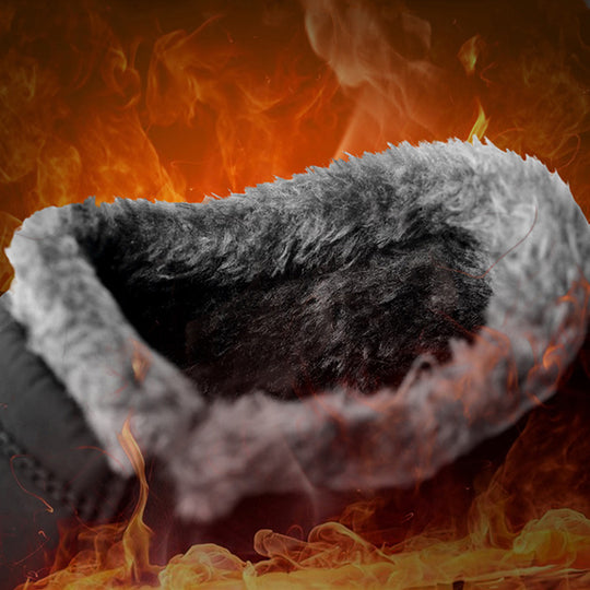 Gefütterte Slip-On Schneestiefel mit Profilsohle für Damen