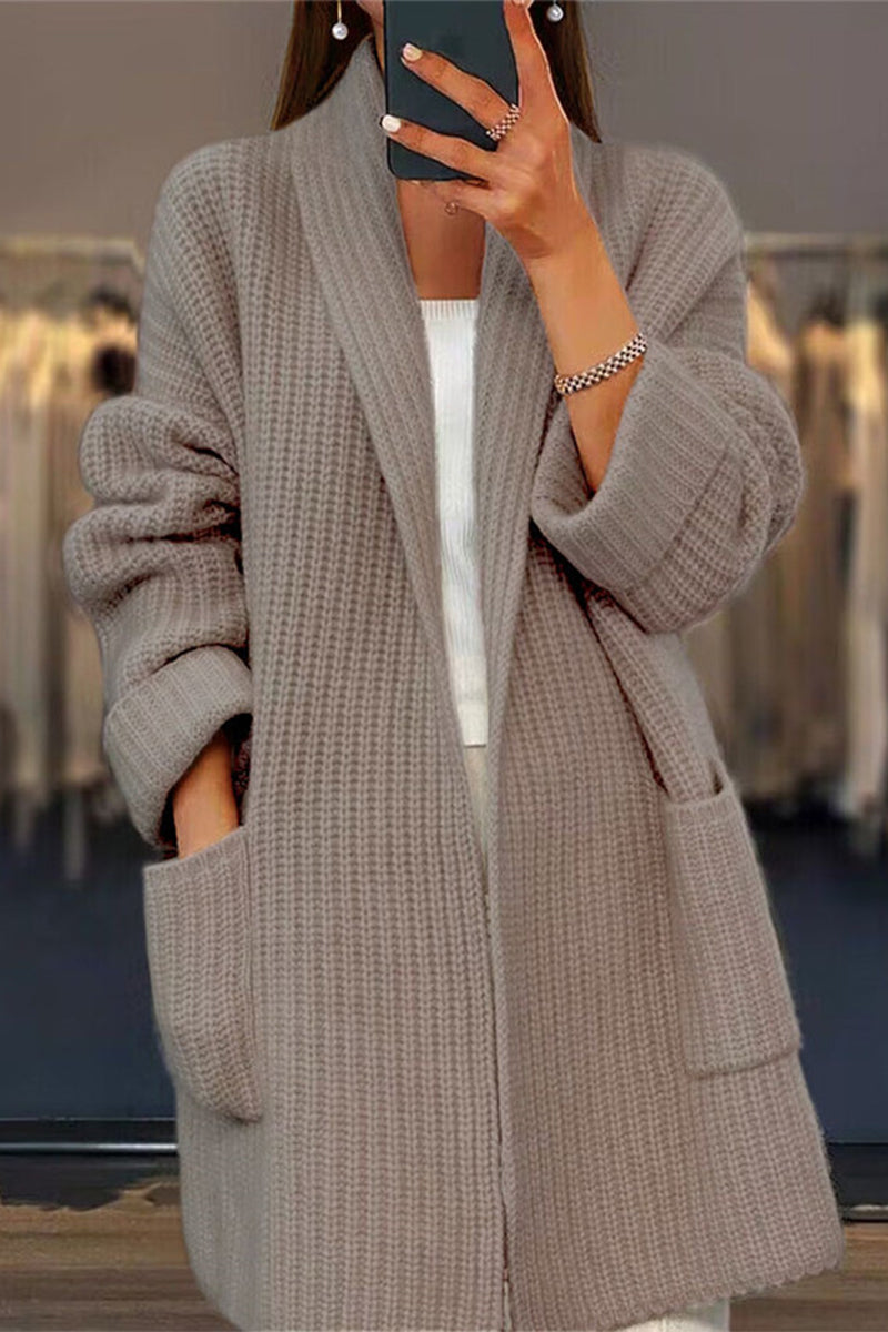 Damen Strickjacke Mit Mühelosem Schicken Design