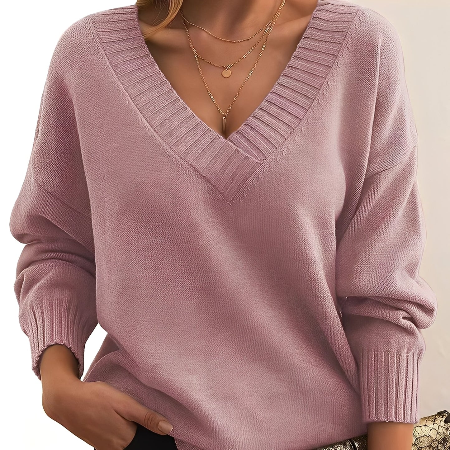 Damen Kaschmirpullover Weicher Strickpullover