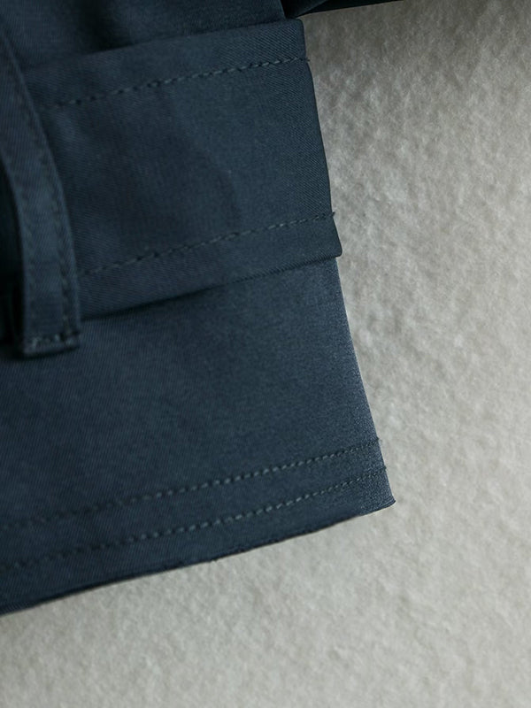 Damen Trenchjacke Kurz Mit Reverskragen
