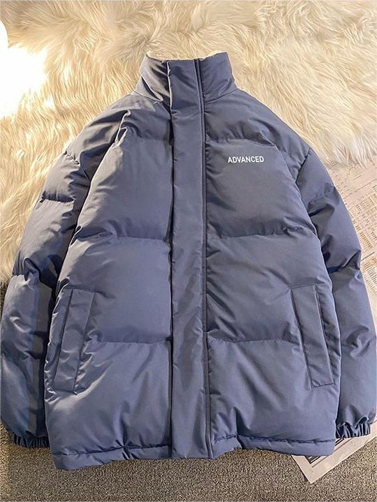 Damen Steppjacke Kurz Mit Hohem Kragen Und Reißverschluss