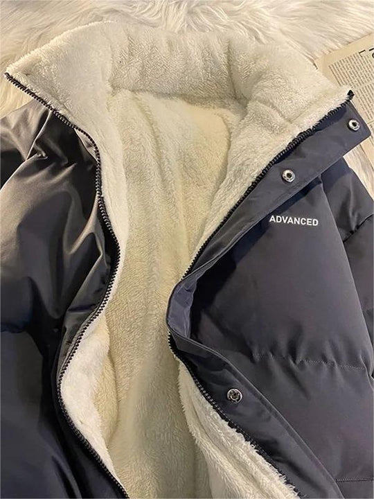 Damen Steppjacke Kurz Mit Hohem Kragen Und Reißverschluss