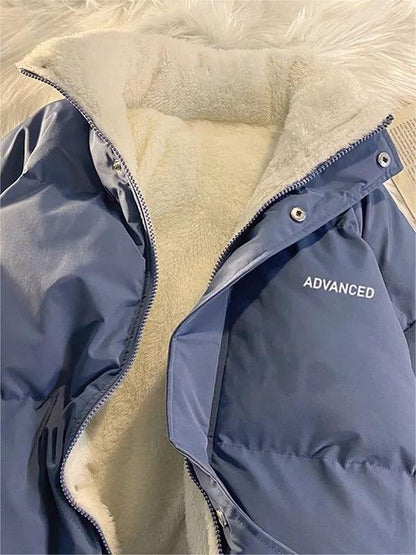Damen Steppjacke Kurz Mit Hohem Kragen Und Reißverschluss