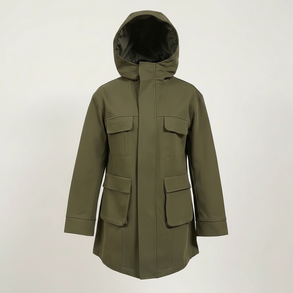 Damen Winddichte Arbeitsjacke Mit Kapuze Und Mehreren Taschen