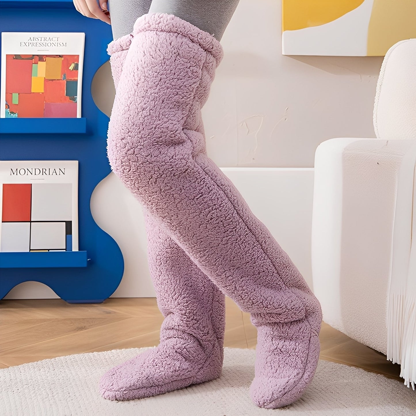 Damen warme Overknee-Wintersocken