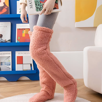 Damen warme Overknee-Wintersocken