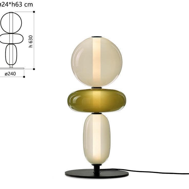 Glas-Tischlampe Modernes Skulpturales Design