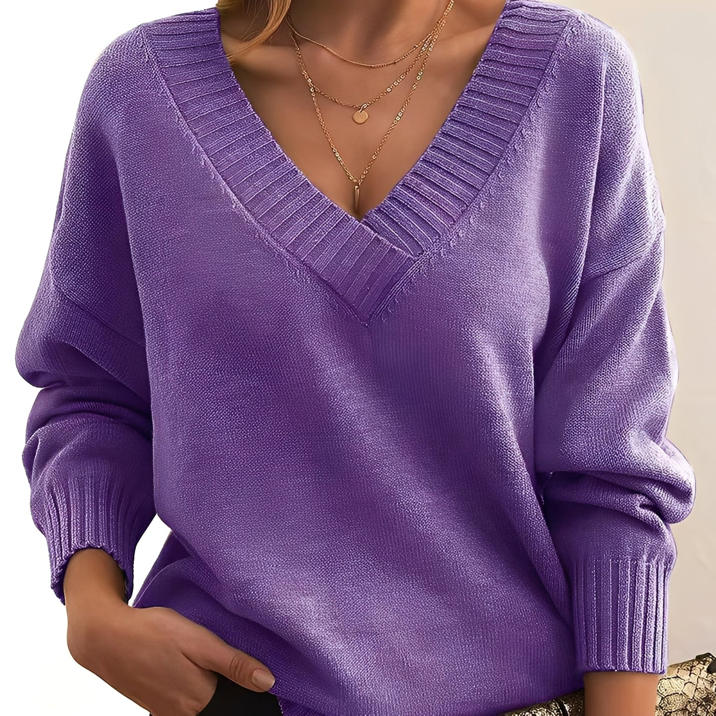 Damen Kaschmirpullover Weicher Strickpullover