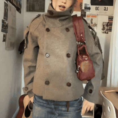 Schicker herbstlicher Woll-Peacoat