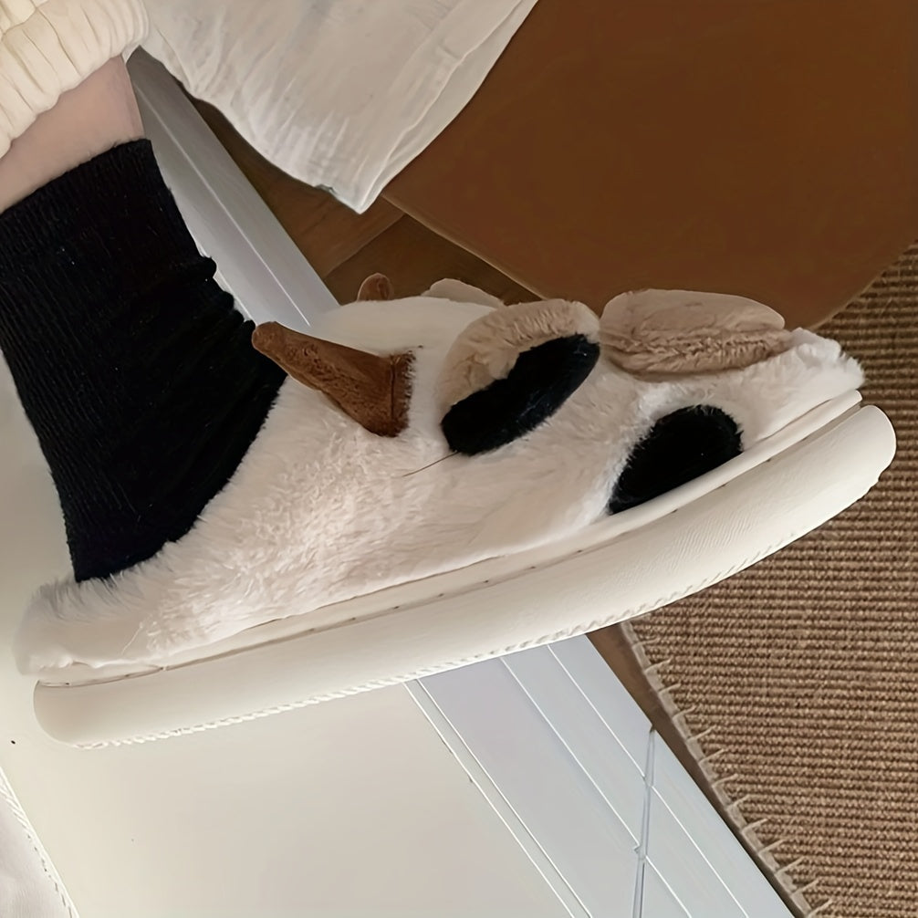 Kuschelige Kuh-Design Hausschuhe für Damen