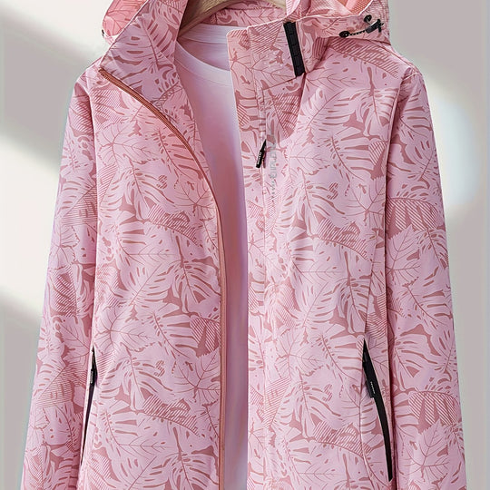 Camouflage Outdoorjacke mit abnehmbarer Kapuze für Damen