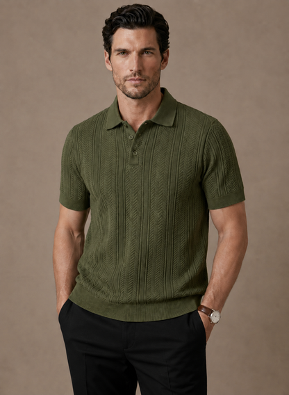 Herren Atmungsaktives Slim Fit Sommer Polohemd