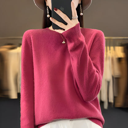 Eleganter Damenpullover aus Kaschmir, weicher Strickpullover