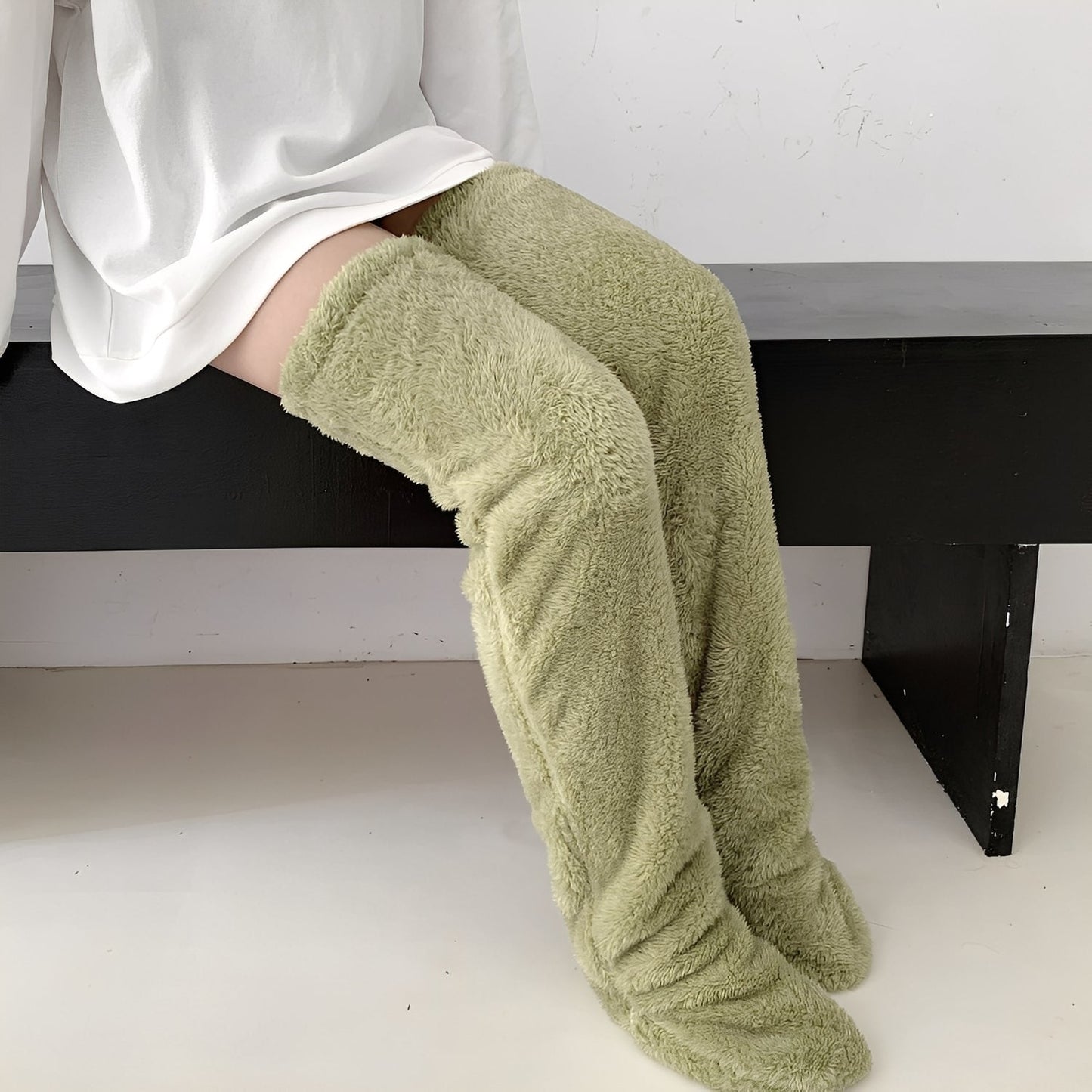 Damen warme Overknee-Wintersocken
