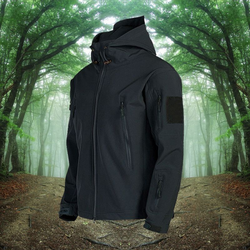 Herren Outdoor Jacke Mit Taschen Und Kapuze