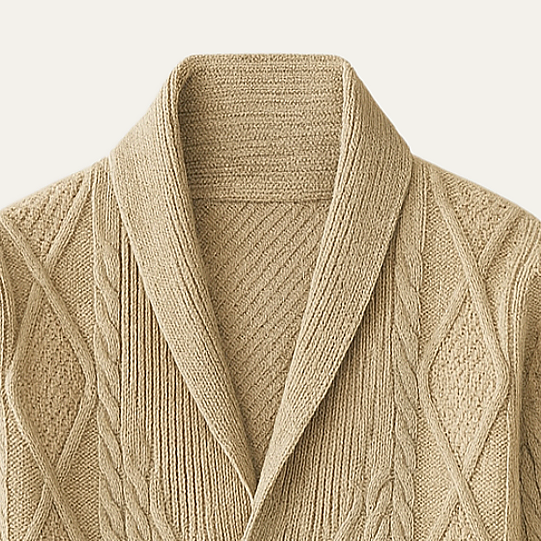 Herren Kaschmir Cardigan Mit Klassischem Design