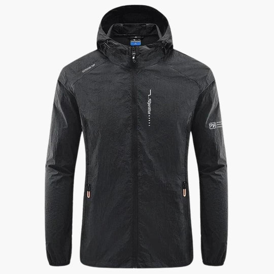 Herren Windbreaker Mit Kapuze Und Reißverschlusstaschen