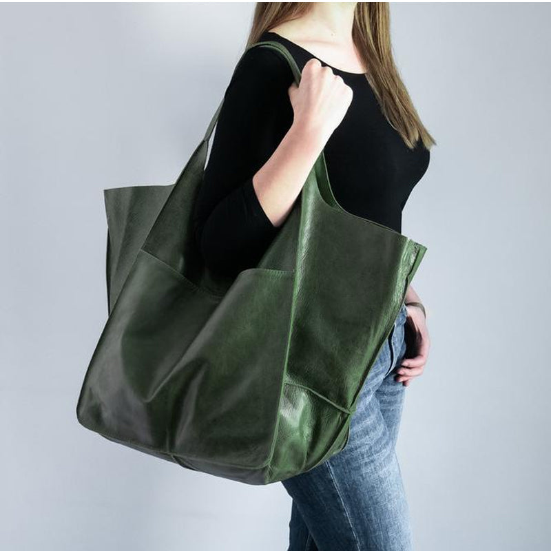 Geräumige Retro-Shopper-Tasche für Damen