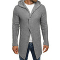 Herren Strickjacke Mit Kapuze Und Längerem Schnitt