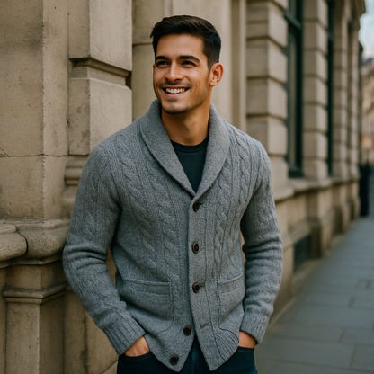 Herren Cardigan Mit Klassischem Design