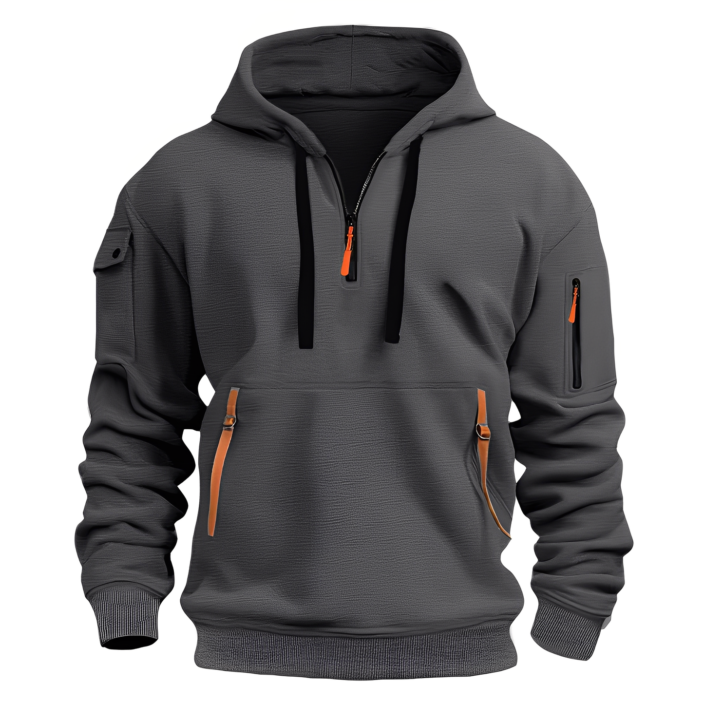 Herren Casual Halb-Reißverschluss Hoodie Pullover