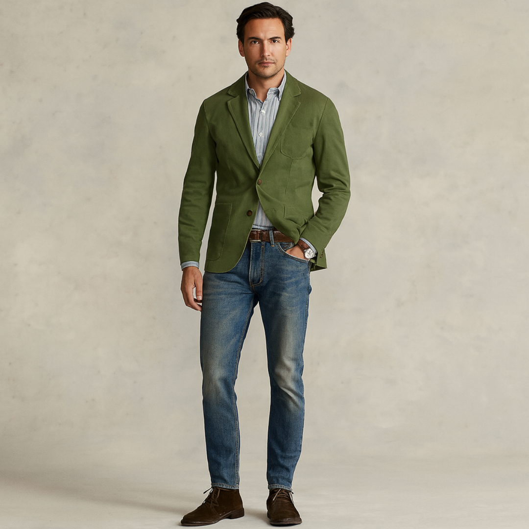 Herren Blazer Style Windbreaker Mit Taschen