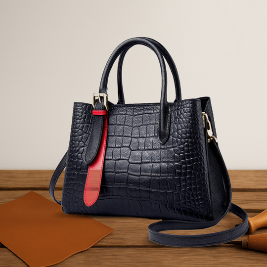 Elegante Krokodilleder-Optik Handtasche für Damen