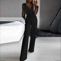 Eleganter Damen-Jumpsuit mit V-Ausschnitt
